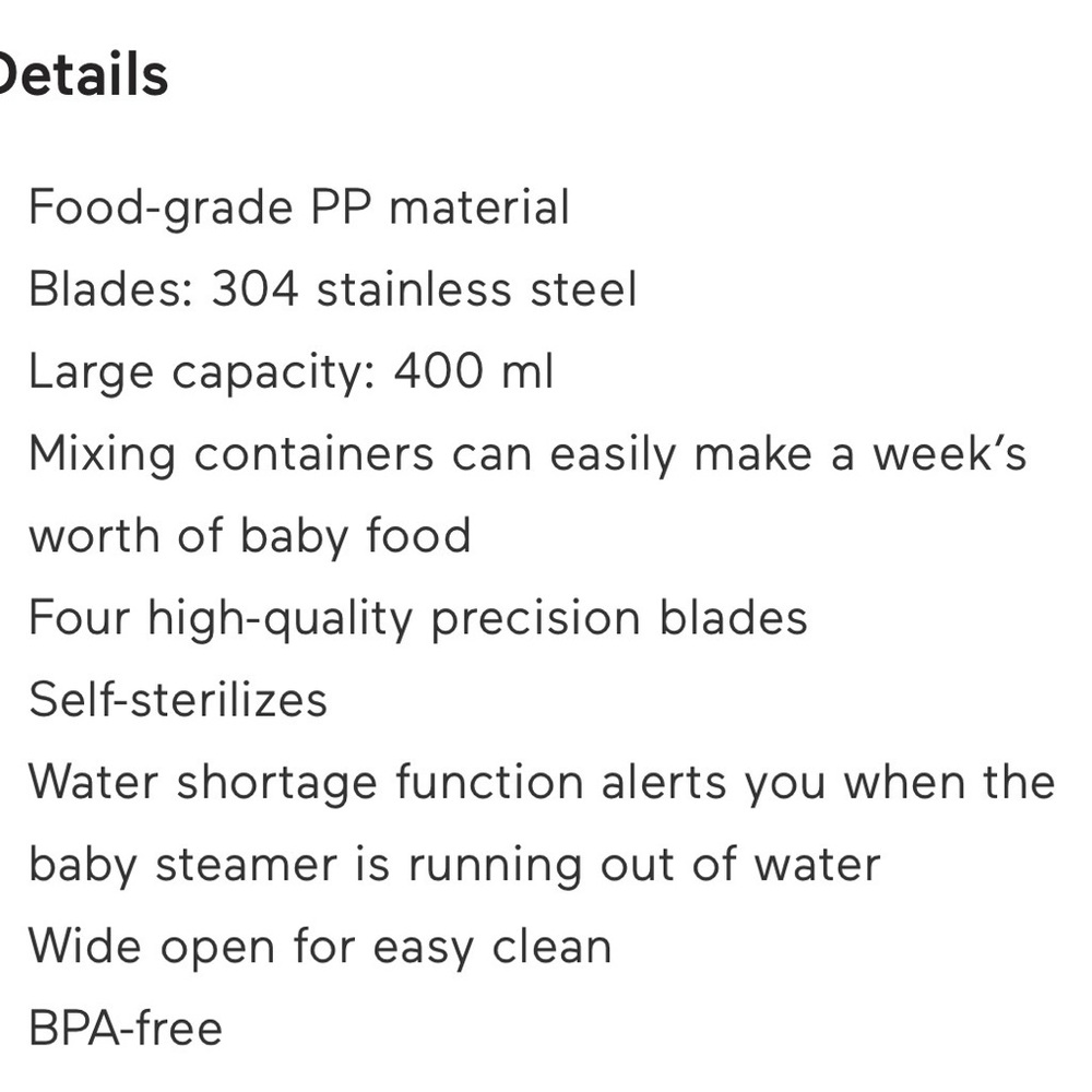 GROWNSY White Baby Food Maker - Picture 3 of 5